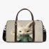 Cute white rabbit holding daisies 3d travel bag