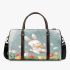 Cute white rabbit sitting on the swing 3d travel bag