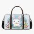 Cute white rabbit sitting on the swing 3d travel bag