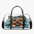 Cute yorkshire terrier dog peeking 3d travel bag