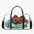 Cute yorkshire terrier dog peeking 3d travel bag