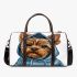 Cute yorkshire terrier in hoodie 3d travel bag