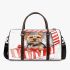 Cute yorkshire terrier inside an open present box 3d travel bag