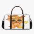Cute yorkshire terrier wearing summer 3d travel bag