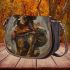 dashhund mushroom and draem catcher Saddle Bag