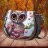 Daydreaming owl in a heart of flowers Saddle Bags for Women: Perfect Gift for Girlfriend, Wife, Daughter