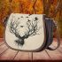 Deer head with birds saddle bag