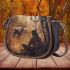 deer hunting with dream catcher Saddle Bag