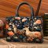 Deer in Floral Garden Scene Small Handbag