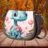 Dinosaur and pink balloons Saddle Bags for Women: Perfect Gift for Girlfriend, Wife, Daughter