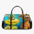 Dogs and yellow grinchy smile toothless like 3d travel bag