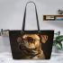Dogs Mastering the Look Leather Tote Bag