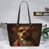 Dogs with Swag 3 Leather Tote Bag