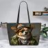 Dogs with Swag Leather Tote Bag