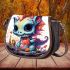 Dragon in dreamy island scene saddle bag