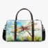 Dragonfly is flying over the grass 3d travel bag