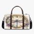 Dragonfly on clock face with roses 3d travel bag