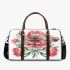 Dragonfly surrounded with peonies 3d travel bag