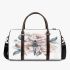 Dragonfly surrounded with peonies 3d travel bag