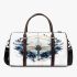 Dragonfly with blue flowers 3d travel bag
