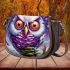 Dreamy resting owl saddle bag