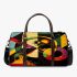 Dynamic composition of geometric shapes and colorful lines 3d travel bag
