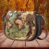 earth map with dream catcher Saddle Bag