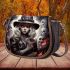 Eerie woman among skulls Saddle Bags for Women: Perfect Gift for Girlfriend, Wife, Daughter