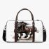 Elegant dark brown horse against a white background 3d travel bag