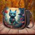 Enchanted stroll the blue cat in the magical forest Saddle Bags for Women: Perfect Gift for Girlfriend, Wife, Daughter