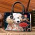 Enchanting canine with rose small handbag