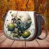 Enigmatic skull and colorful orbs Saddle Bags for Women: Perfect Gift for Girlfriend, Wife, Daughter