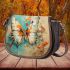 Ethereal white butterfly in nature Saddle Bags for Women: Perfect Gift for Girlfriend, Wife, Daughter