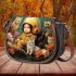 Exploring the garden with feline friends Saddle Bags for Women: Perfect Gift for Girlfriend, Wife, Daughter