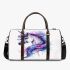 Fantasy unicorn with purple and blue mane 3d travel bag