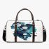 Featuring an array of shapes and forms in shades of blue and grey 3d travel bag