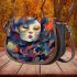 Feline fusion in abstract surroundings Saddle Bags for Women: Perfect Gift for Girlfriend, Wife, Daughter