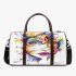 Female face with green eyes and purple lips 3d travel bag