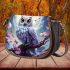 Floral perch owl saddle bag