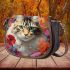 Floral whiskers in the spotlight Saddle Bags for Women: Perfect Gift for Girlfriend, Wife, Daughter