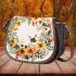 Floral wreath with bumblebee by tracie grimwood 3d saddle bag