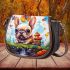 French bulldog's serene garden moment Saddle Bags for Women: Perfect Gift for Girlfriend, Wife, Daughter