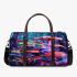 Frog sitting on colorful mushrooms in the forest 3d travel bag
