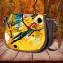 Generate an abstract digital artwork saddle bag