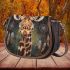 giraffe smile with dream catcher Saddle Bag