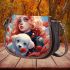 Girl and her beloved dog Saddle Bags for Women: Perfect Gift for Girlfriend, Wife, Daughter