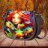 Girl surrounded by colorful frogs Saddle Bags for Women: Perfect Gift for Girlfriend, Wife, Daughter