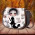 Girl with red umbrella surrounded by cats Saddle Bags for Women: Perfect Gift for Girlfriend, Wife, Daughter