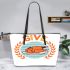 give thanks Leather Tote Bag