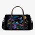 Glowing butterflies dance among vibrant flowers 3d travel bag